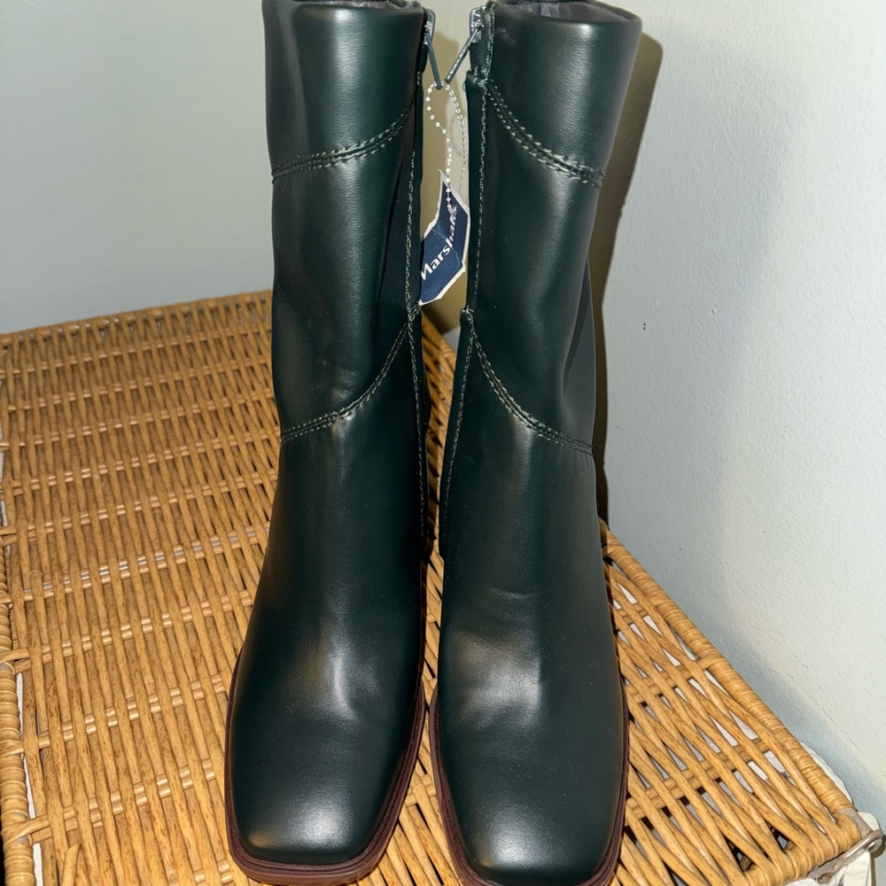 BRAND NEW NWT Franco Sarto Stevie Boots Green Leather size 8